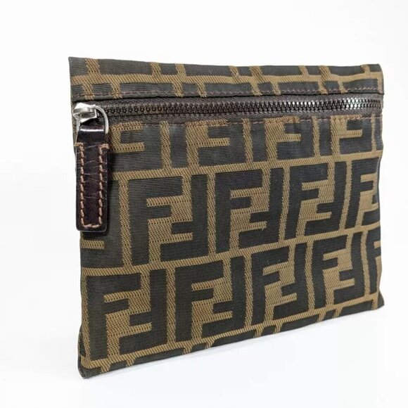 Fendi Handbags - FENDI Zucca 26542 Canvas Cosmetic/Toiletry Case/Pouch/Purse/Bag NWOT! Vintage